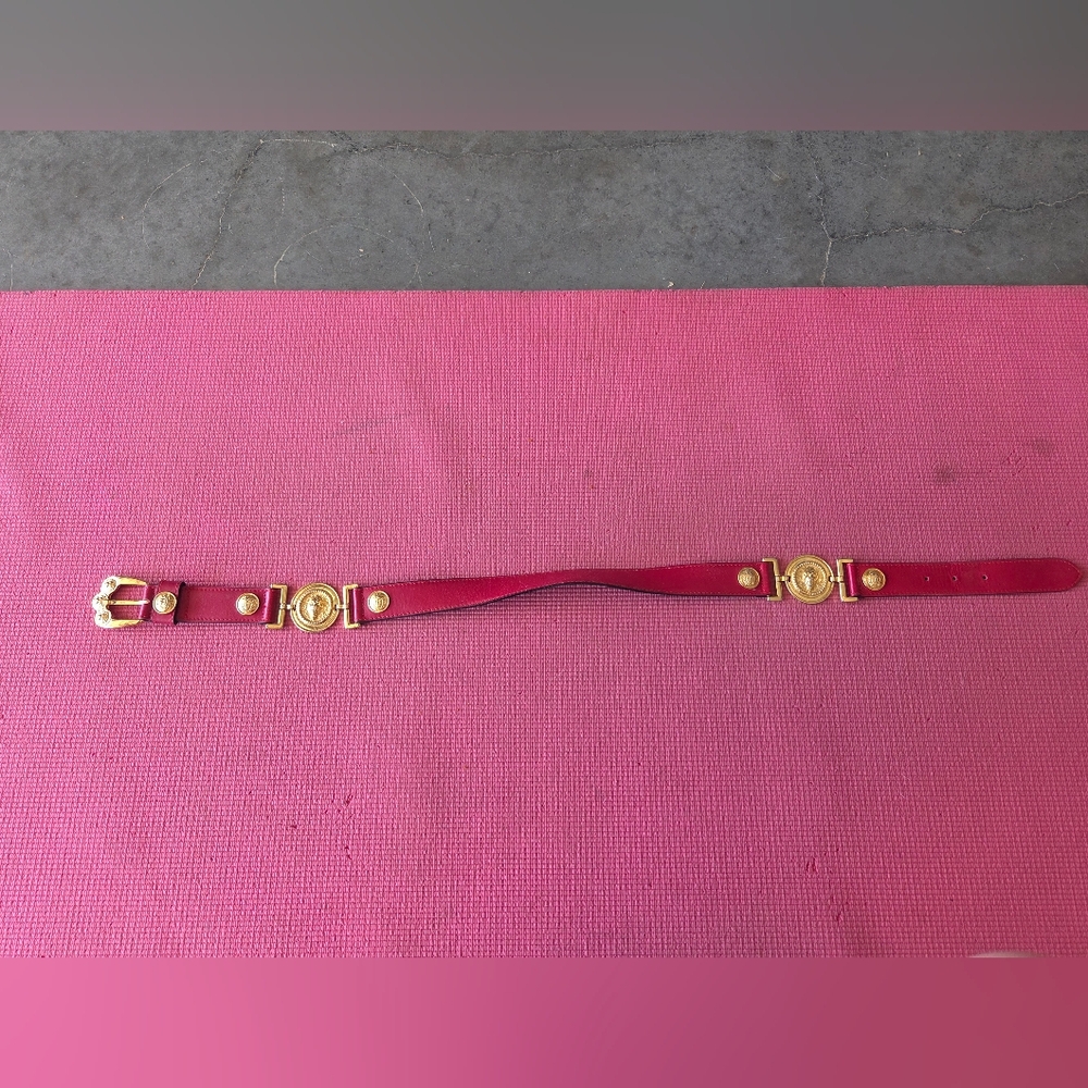 Elegant Gold and Red Women's Belt